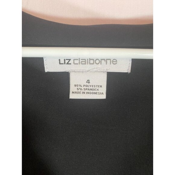 Liz Claiborne Size 4 Black  short sleeve Dress - Picture 4 of 4